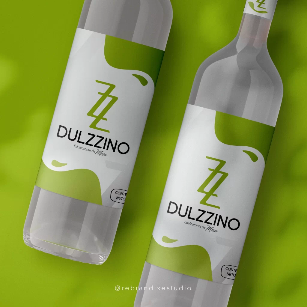 Diseño de etiqueta de edulcorante Dulzzino.
