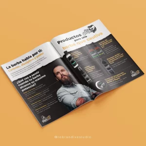 Diseño de catálogo barbería Tuxtla Gutiérrez