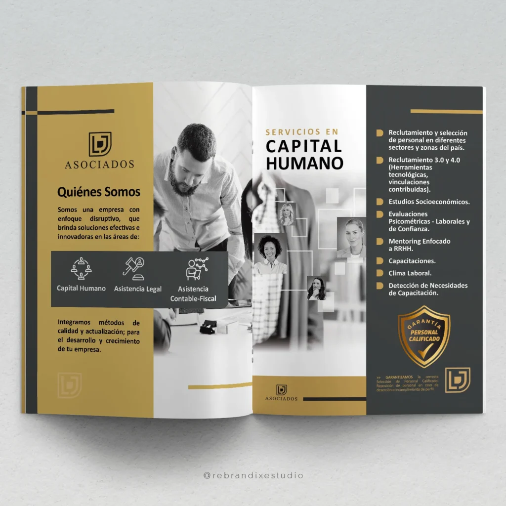 Diseño de brochure de ventas LJ Asociados